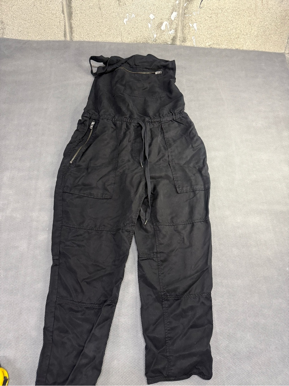 Wilfred Black Utility Jumpsuit with Drawstring Waist